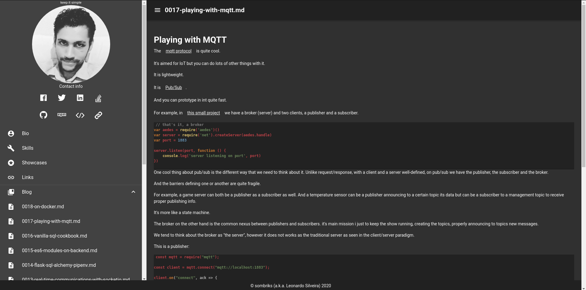 the old blog